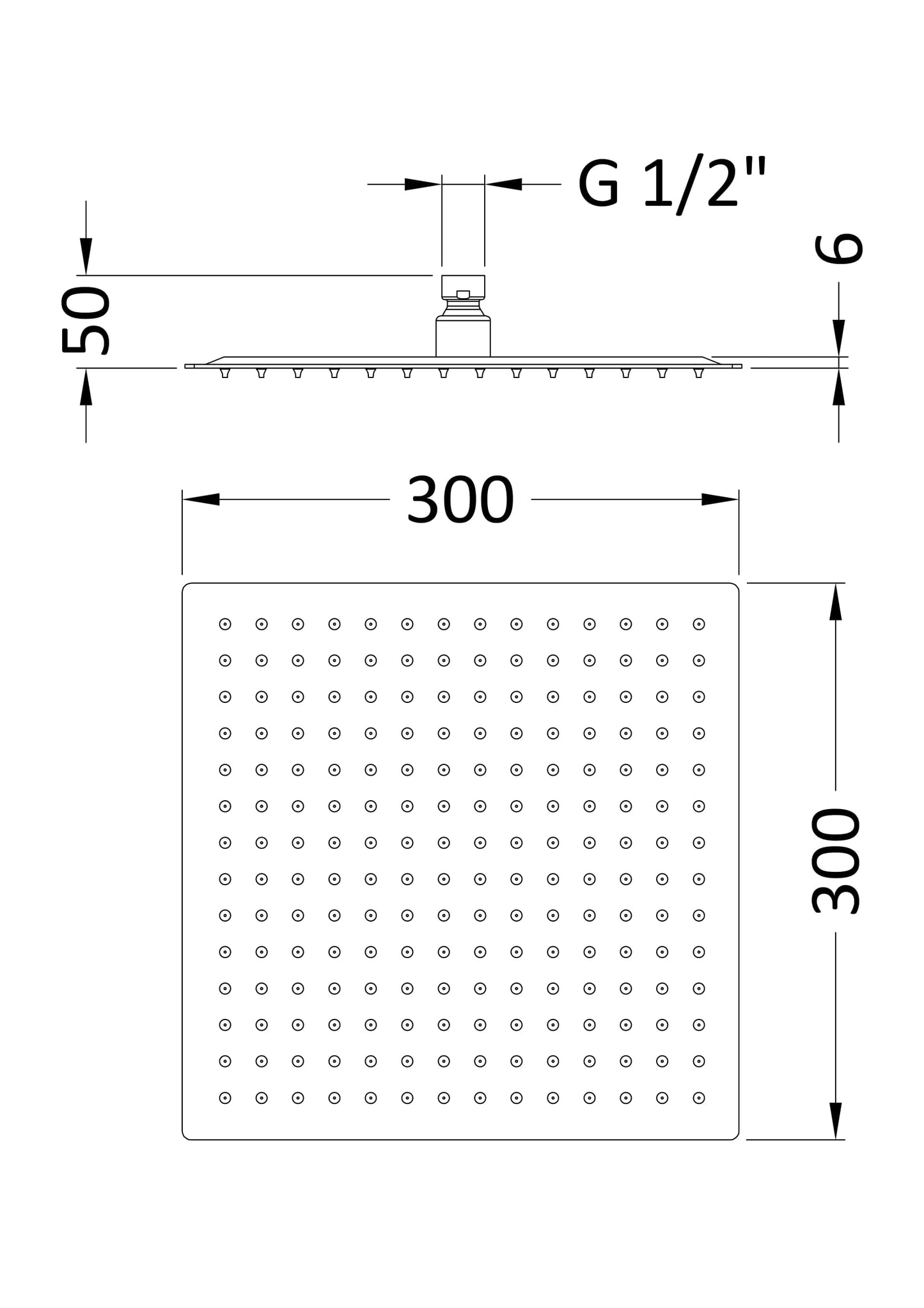 Hudson Reed Fixed Head