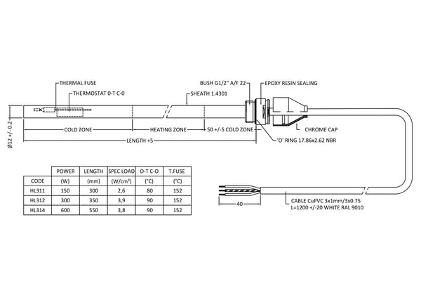 NUIE Heating Element (150 Watts)