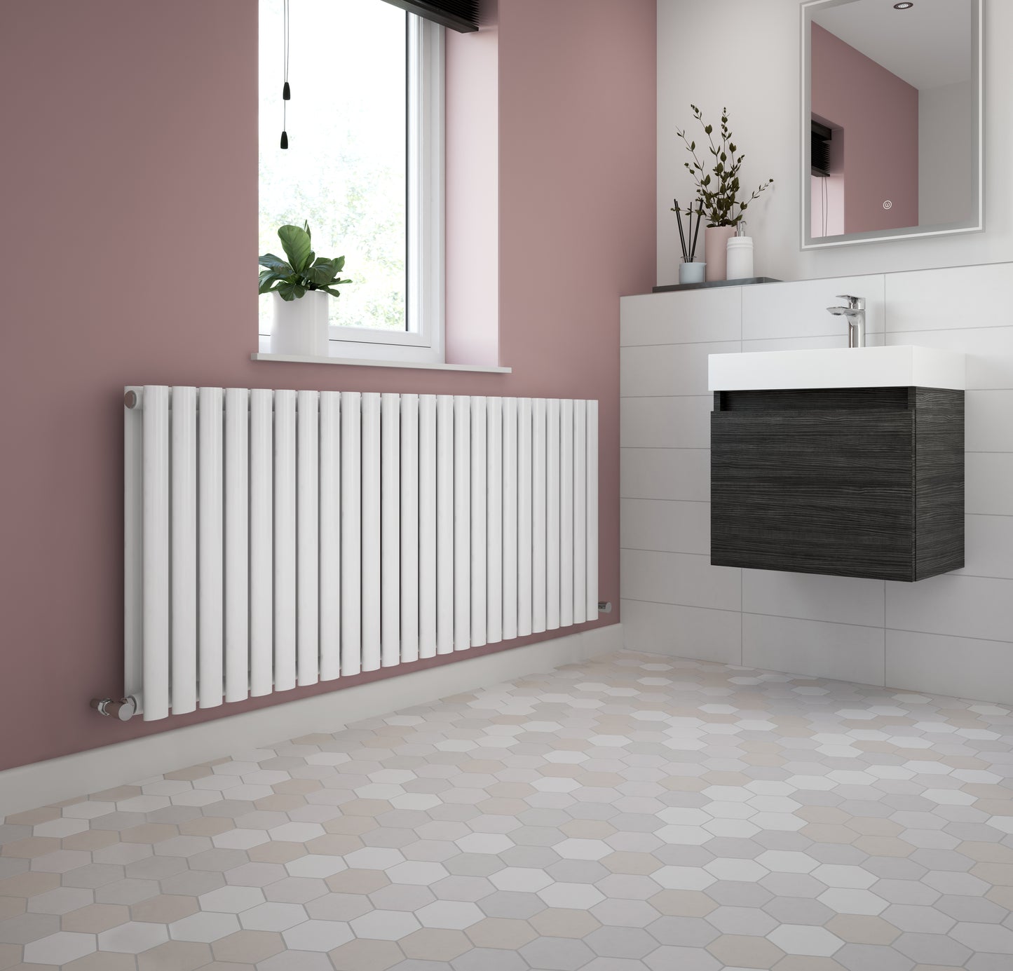 NUIE Horizontal Double Panel Radiator 600 x 1398