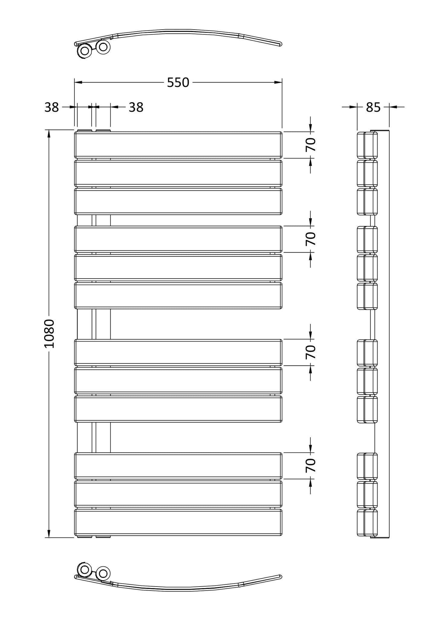 NUIE Heated Towel Rail