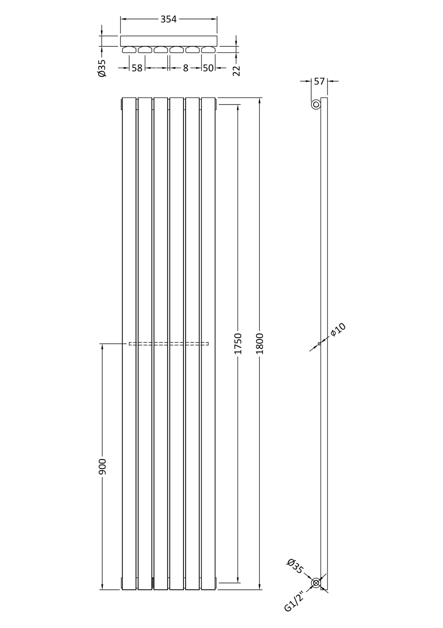 NUIE Single Panel Designer Radiator