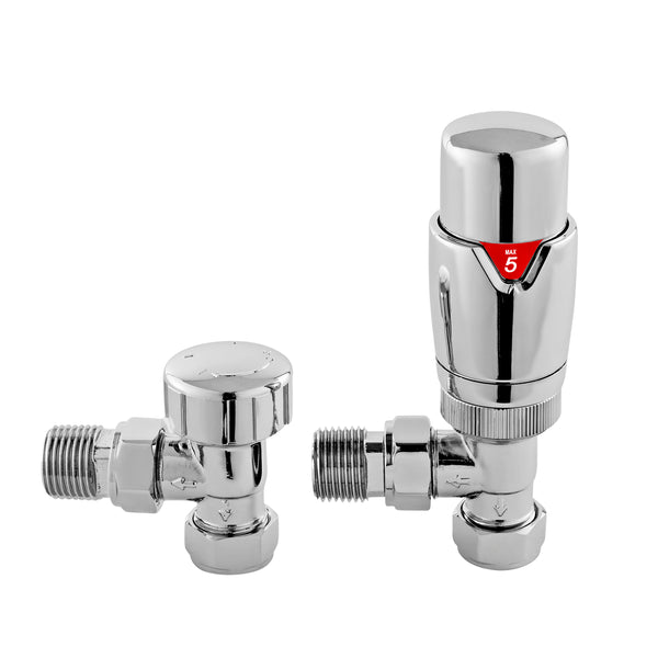 NUIE Angled Thermostatic Radiator Valve Pack