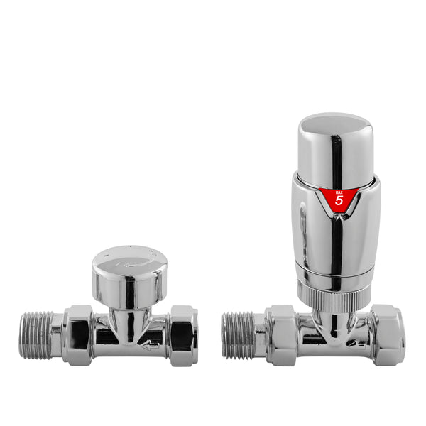 NUIE Straight Thermostatic Radiator Valve Pack
