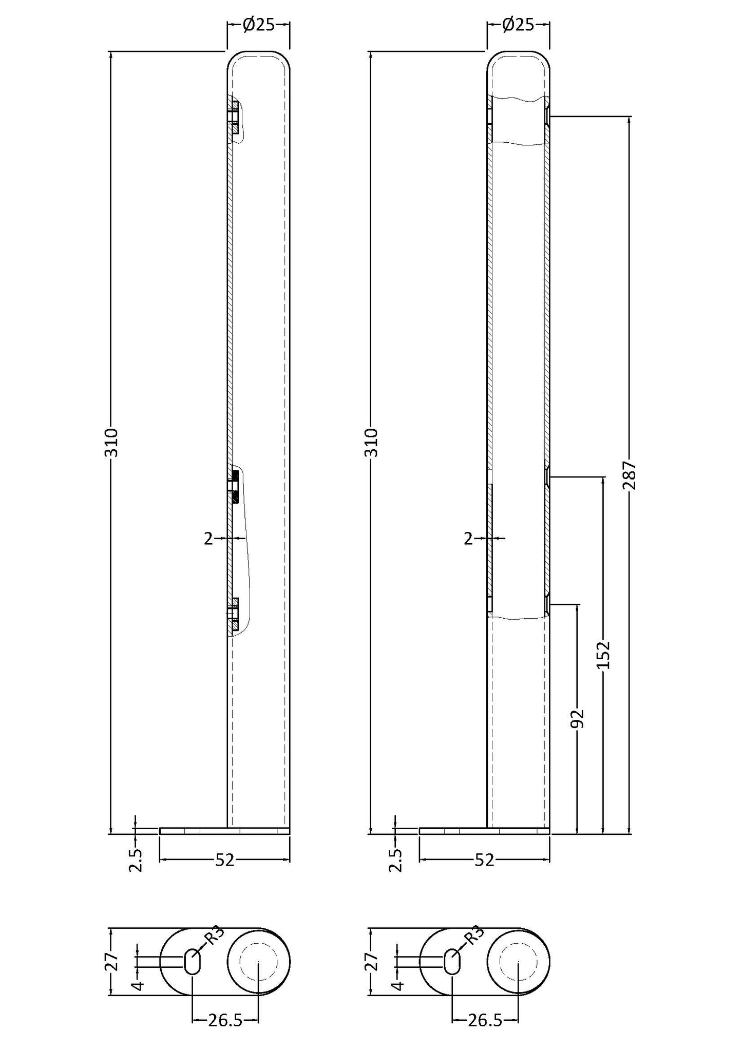Hudson Reed Floor Mounted Legs