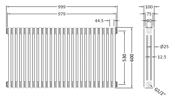 NUIE Triple Column Traditional Radiator
