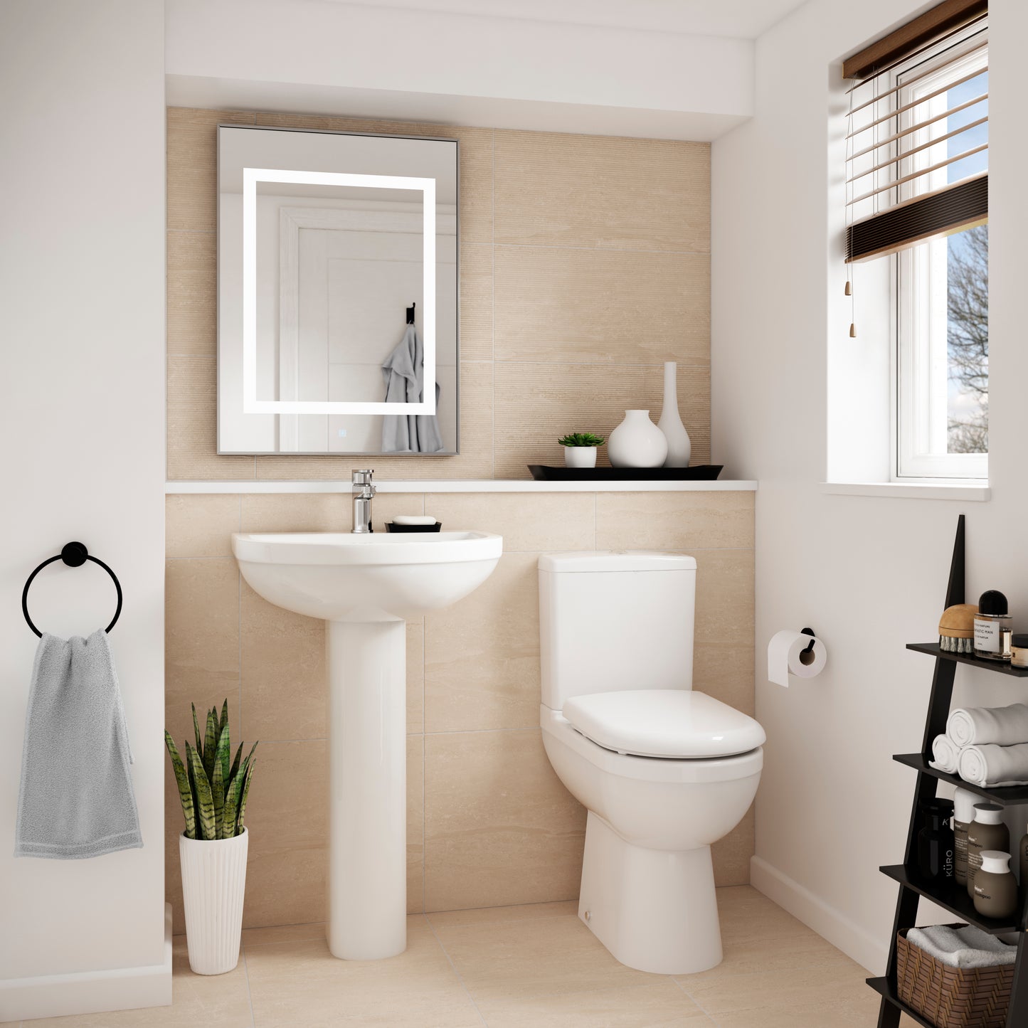 NUIE 550mm 1TH Basin & Pedestal