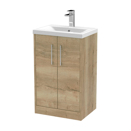 Hudson Reed 500mm Floor Standing 2 Door Vanity & Basin 1