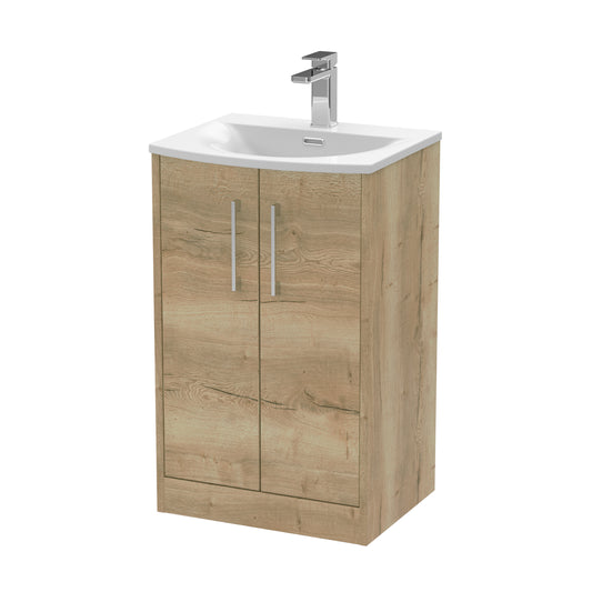 Hudson Reed 500mm Floor Standing 2 Door Vanity & Basin 4
