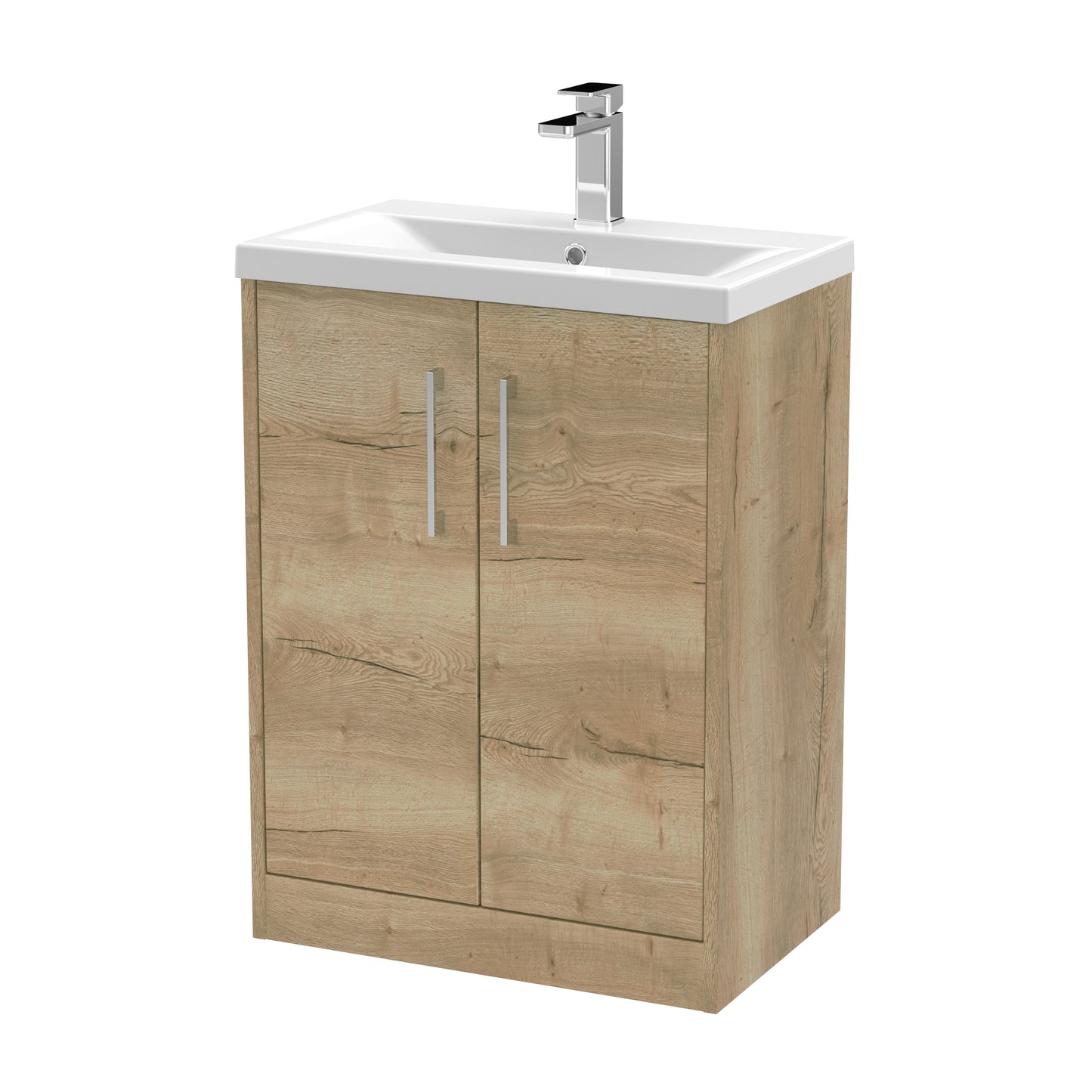 Hudson Reed 600mm Floor Standing 2 Door Vanity & Basin 1