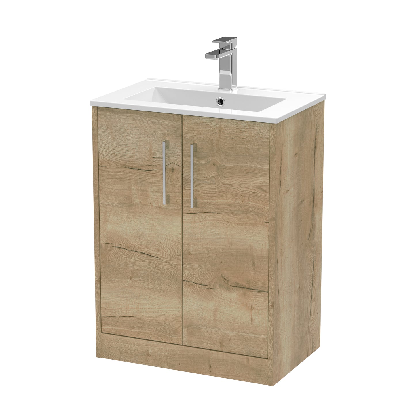 Hudson Reed 600mm Floor Standing 2 Door Vanity & Basin 2