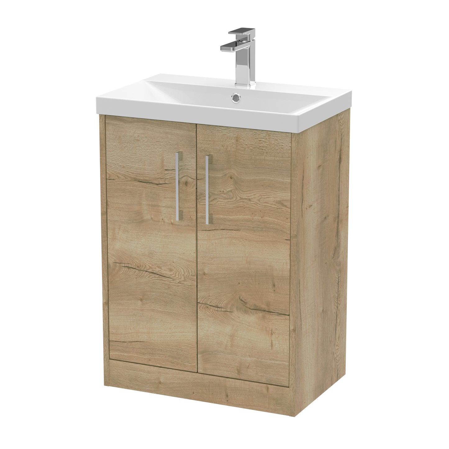 Hudson Reed 600mm Floor Standing 2 Door Vanity & Basin 3