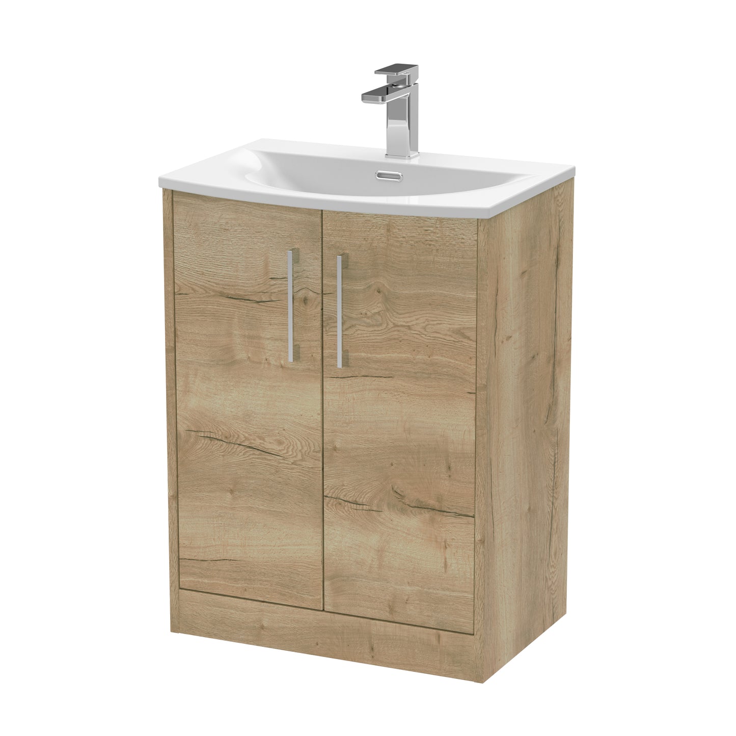 Hudson Reed 600mm Floor Standing 2 Door Vanity & Basin 4