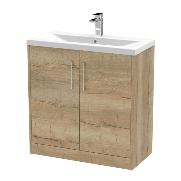 Hudson Reed 800mm Floor Standing 2 Door Vanity & Basin 1