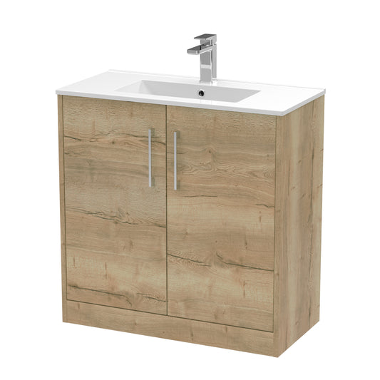 Hudson Reed 800mm Floor Standing 2 Door Vanity & Basin 2