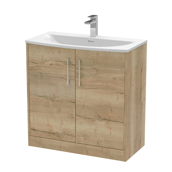 Hudson Reed 800mm Floor Standing 2 Door Vanity & Basin 4