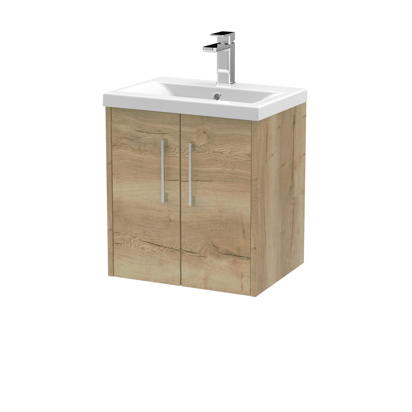 Hudson Reed 500mm Wall Hung 2 Door Vanity & Basin 1