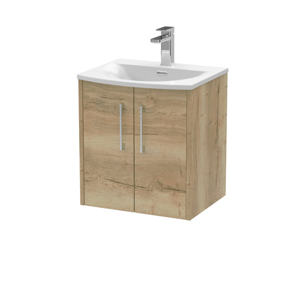 Hudson Reed 500mm Wall Hung 2 Door Vanity & Basin 4