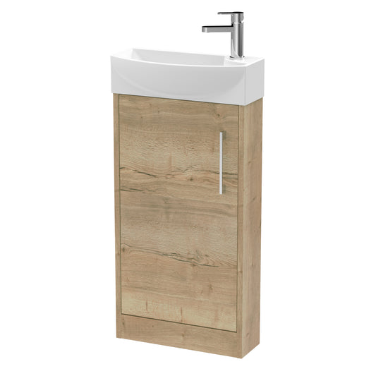 Hudson Reed 440mm Floor Standing 1 Door Unit & 1TH Basin LH