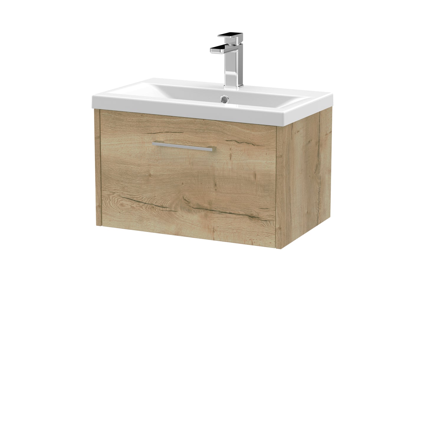 Hudson Reed 600mm Wall Hung Single Drawer Vanity & Basin 1