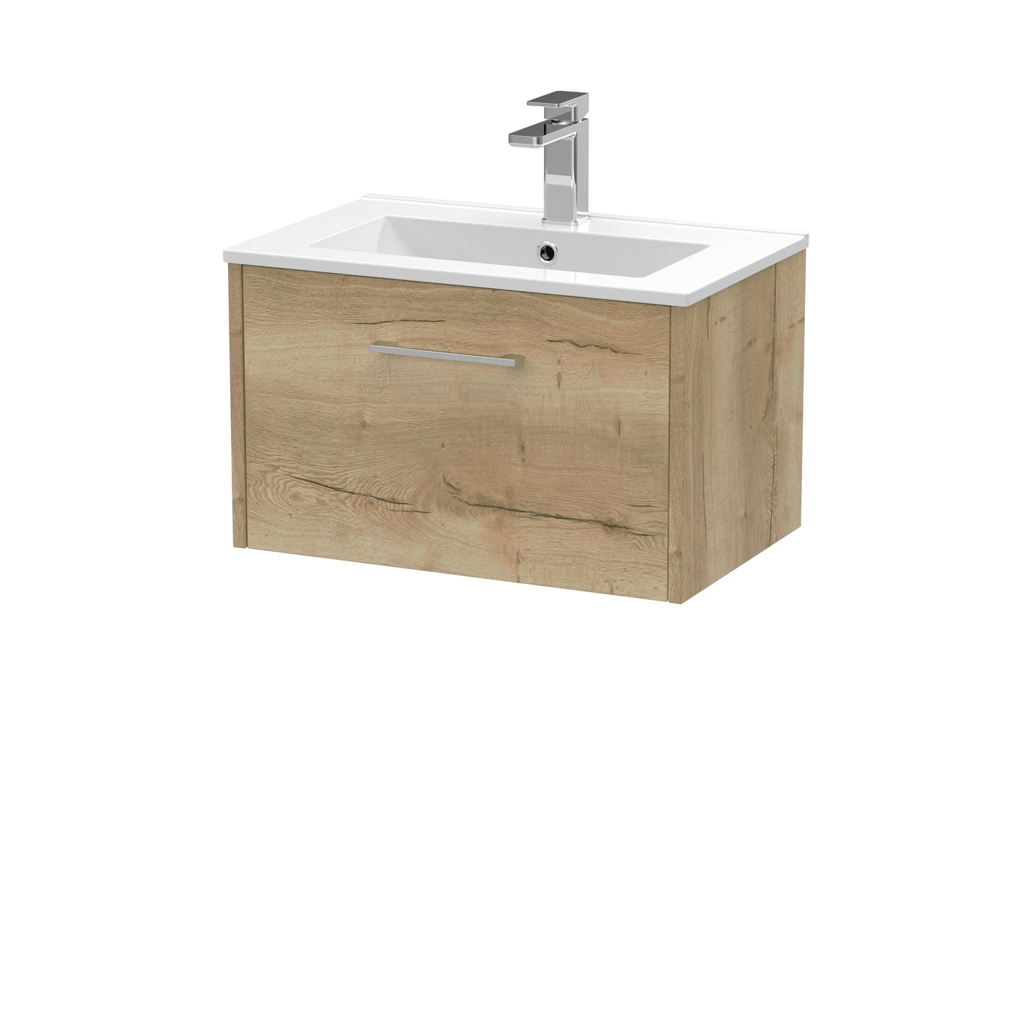 Hudson Reed 600mm Wall Hung Single Drawer Vanity & Basin 2
