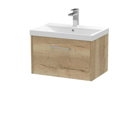 Hudson Reed 600mm Wall Hung Single Drawer Vanity & Basin 3