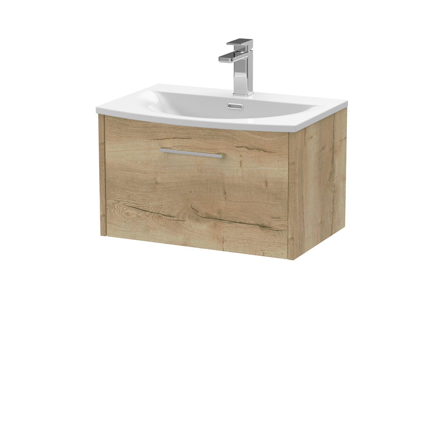 Hudson Reed 600mm Wall Hung Single Drawer Vanity & Basin 4