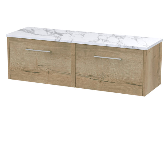Hudson Reed 1200 Wall Hung 2-Drawer Vanity & Laminate Worktop