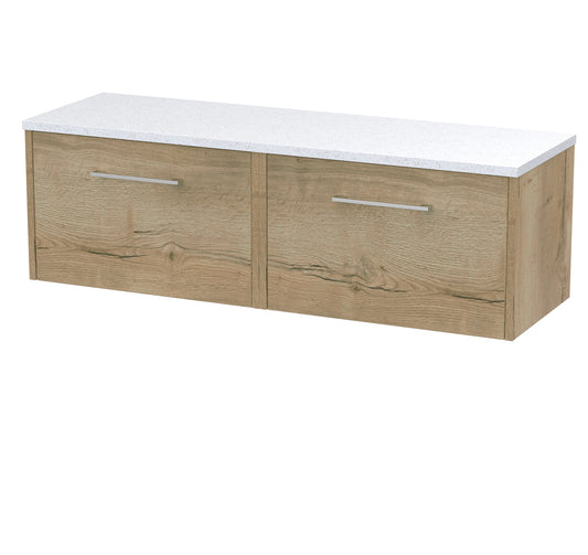 Hudson Reed 1200 Wall Hung 2-Drawer Vanity & Laminate Worktop