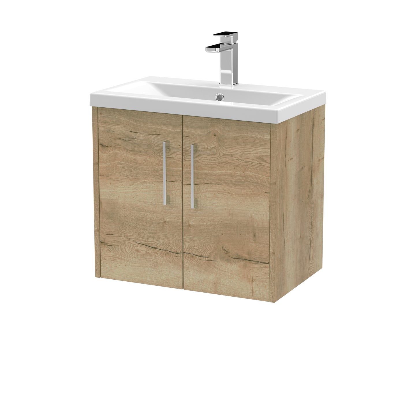 Hudson Reed 600mm Wall Hung 2 Door Vanity & Basin 1