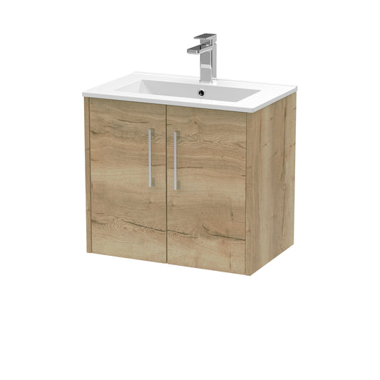 Hudson Reed 600mm Wall Hung 2 Door Vanity & Basin 2
