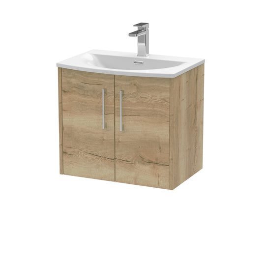 Hudson Reed 600mm Wall Hung 2 Door Vanity & Basin 4