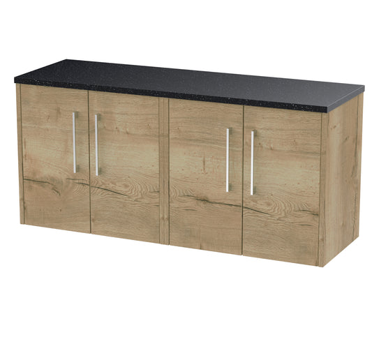Hudson Reed 1200 Wall Hung 4-Door Vanity & Laminate Worktop