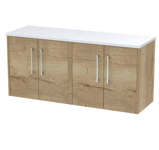 Hudson Reed 1200 Wall Hung 4-Door Vanity & Laminate Worktop