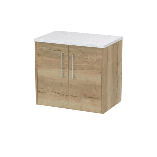 Hudson Reed 600mm Wall Hung 2 Door Vanity & Laminate Top
