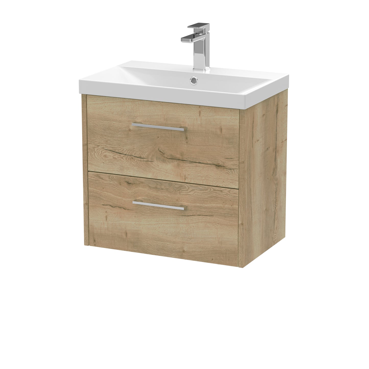 Hudson Reed 600mm Wall Hung 2 Drawer Vanity & Basin 3