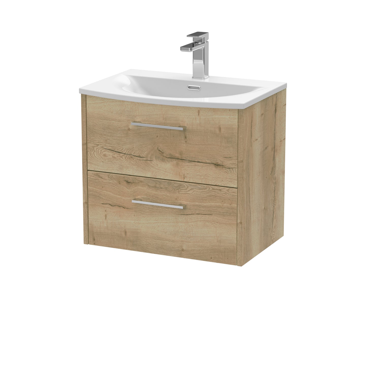 Hudson Reed 600mm Wall Hung 2 Drawer Vanity & Basin 4