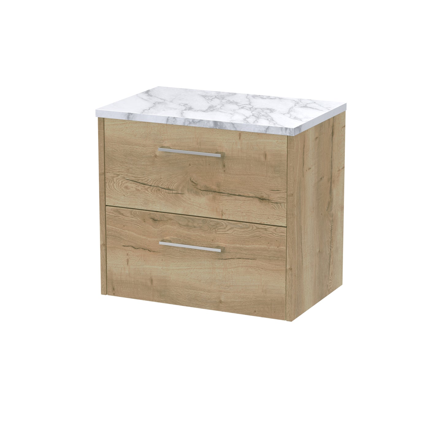 Hudson Reed 600 Wall Hung 2-Drawer Vanity & Laminate Worktop
