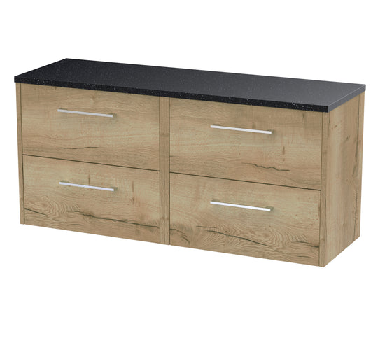 Hudson Reed 1200 Wall Hung 4-Drawer Vanity & Laminate Worktop