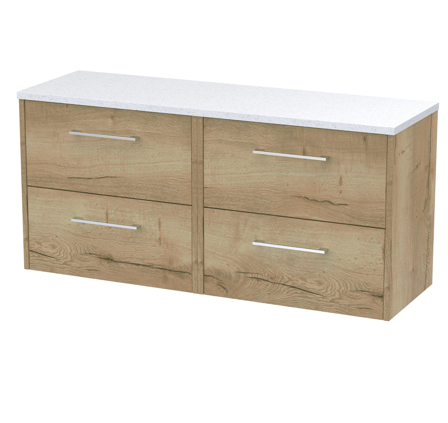 Hudson Reed 1200 Wall Hung 4-Drawer Vanity & Laminate Worktop