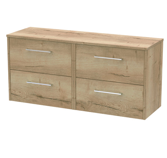 Hudson Reed 1200mm Wall Hung 4 Drawer Vanity & Worktop