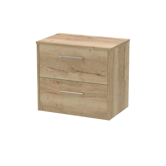 Hudson Reed 600mm Wall Hung 2 Drawer Vanity & Worktop