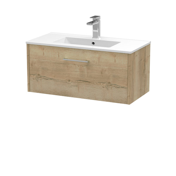 Hudson Reed 800mm Wall Hung Single Drawer Vanity & Basin 2