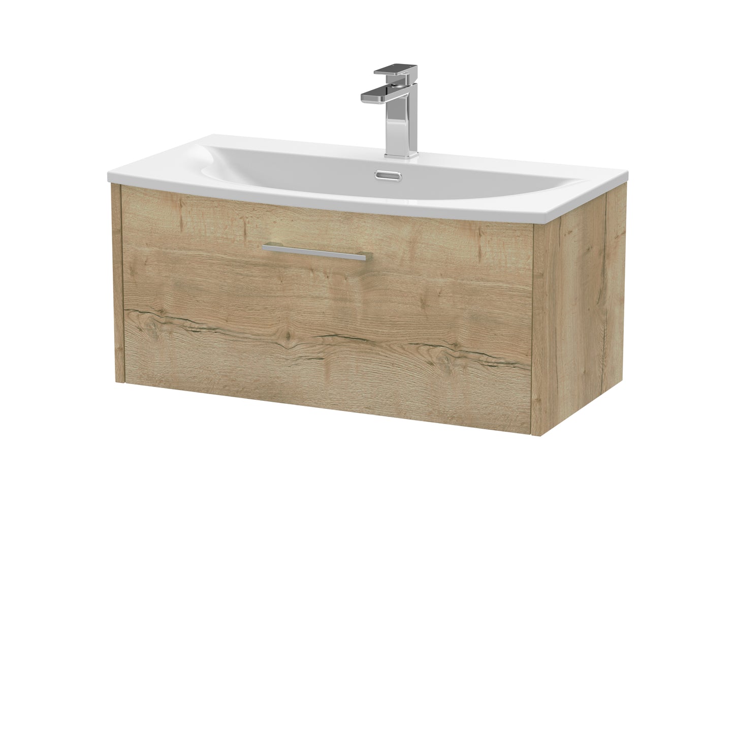 Hudson Reed 800mm Wall Hung Single Drawer Vanity & Basin 4