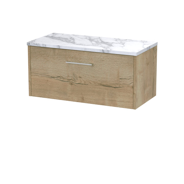Hudson Reed 800 Wall Hung Single Drawer Vanity & Laminate Worktop
