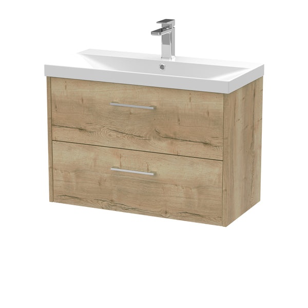Hudson Reed 800mm Wall Hung 2 Drawer Vanity & Basin 3