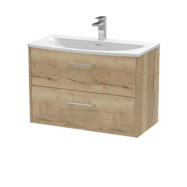 Hudson Reed 800mm Wall Hung 2 Drawer Vanity & Basin 4