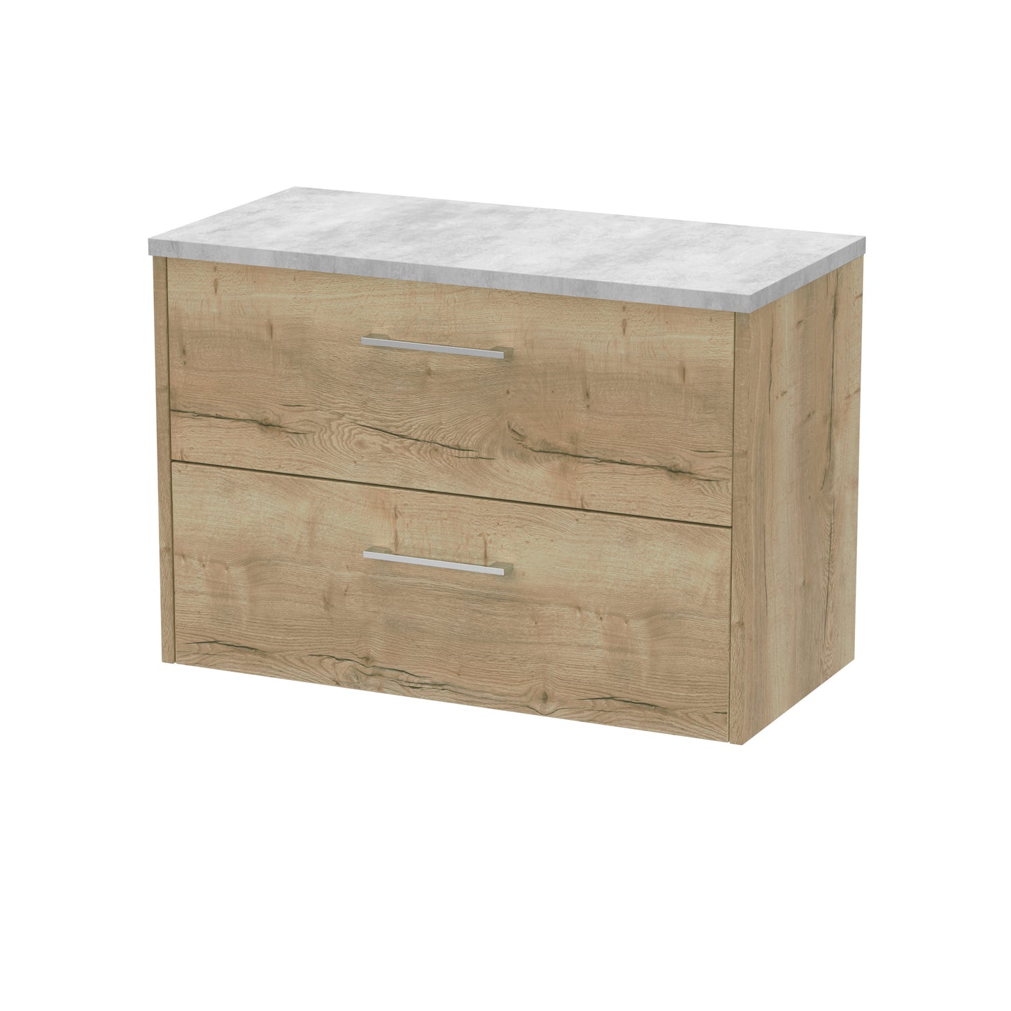Hudson Reed 800mm Wall Hung 2 Drawer Vanity & Laminate Top