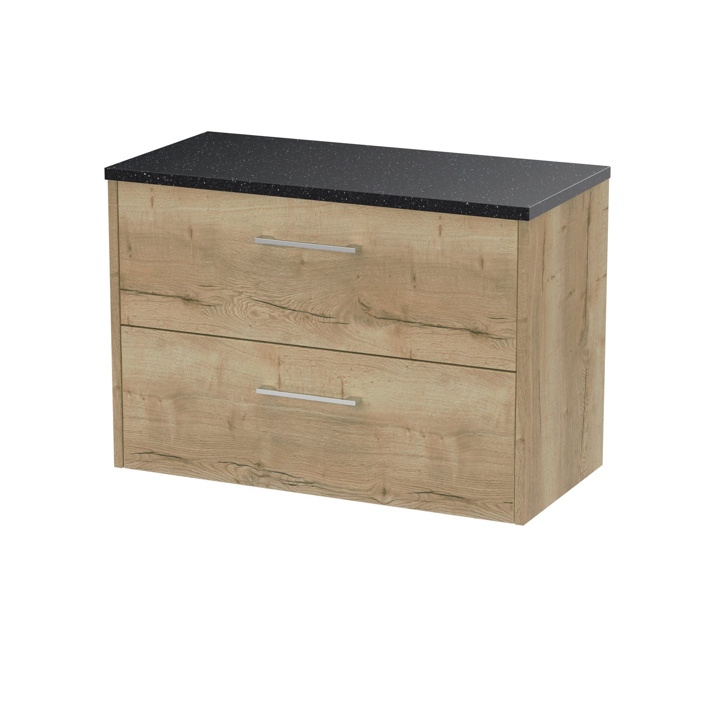 Hudson Reed 800mm Wall Hung 2 Drawer Vanity & Laminate Top