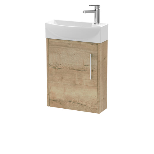 Hudson Reed 440mm Wall Hung 1 Door Unit & 1TH Basin LH