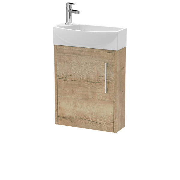 Hudson Reed 440mm Wall Hung 1 Door Unit & 1TH Basin RH